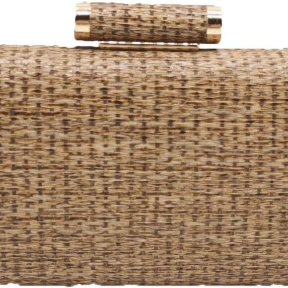 Straw Clutch Purse Women Mini Beach Evening Handbag Cocktail Party Bag - Picture 1 of 8